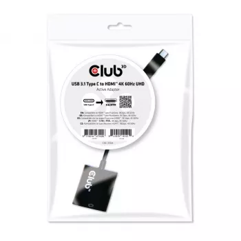 Adattatore attivo USB 3.1 Type C a HDMI 2.0 UHD 4K 60Hz CLUB3D CAC-2504