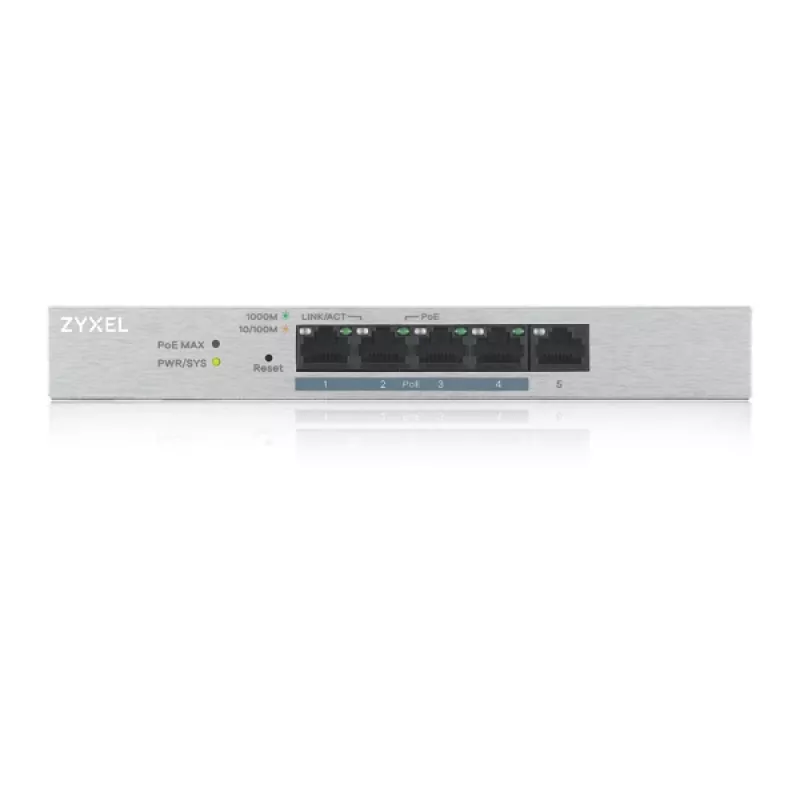 Zyxel GS1200-5HP v2 Managed Gigabit Ethernet (10/100/1000) Power over Ethernet (PoE) grigio