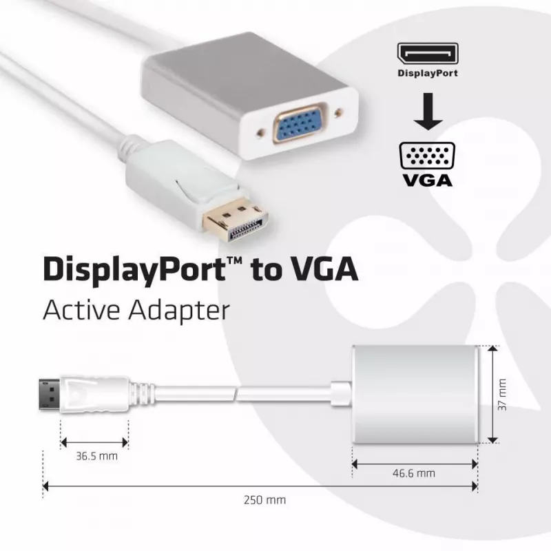 Adattatore attivo DisplayPort a VGA CLUB3D CAC-2003