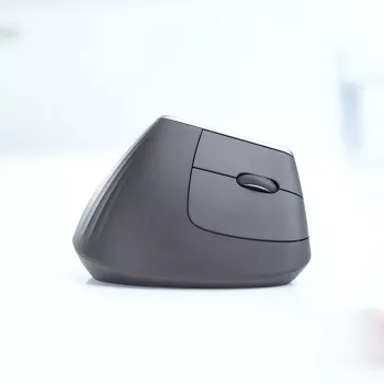 Mouse wireless ergonomico Logitech MX Vertical, MX Vertical, 4000 DPI, RF Wireless + Bluetooth, per destrimani, grafite, uso ufficio