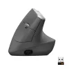Mouse wireless ergonomico Logitech MX Vertical, MX Vertical, 4000 DPI, RF Wireless + Bluetooth, per destrimani, grafite, uso ufficio
