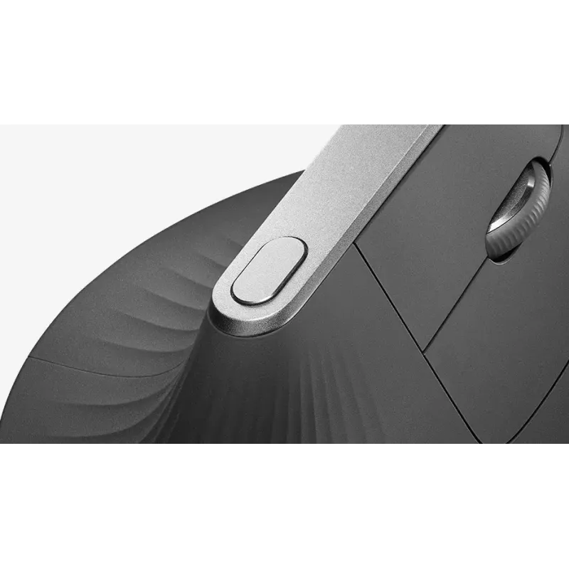 Mouse wireless ergonomico Logitech MX Vertical, MX Vertical, 4000 DPI, RF Wireless + Bluetooth, per destrimani, grafite, uso ufficio