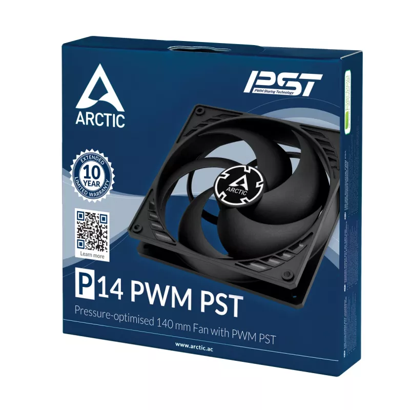 ARCTIC P14 PWM PST ventola da 140 mm ottimizzata per la pressione con PWM PST