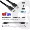 Club 3D CAC-1061 cavo DisplayPort 1.4 HBR3 8K 60 Hz, 32,4 Gbit/s, DSC 1.2, certificato VESA, con blocco, M/M, 5 m, nero