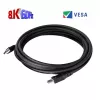 Club 3D CAC-1061 cavo DisplayPort 1.4 HBR3 8K 60 Hz, 32,4 Gbit/s, DSC 1.2, certificato VESA, con blocco, M/M, 5 m, nero