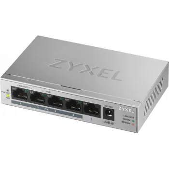 Zyxel GS1005HP Gigabit Ethernet (10/100/1000) non gestito Power over Ethernet (PoE) Argento