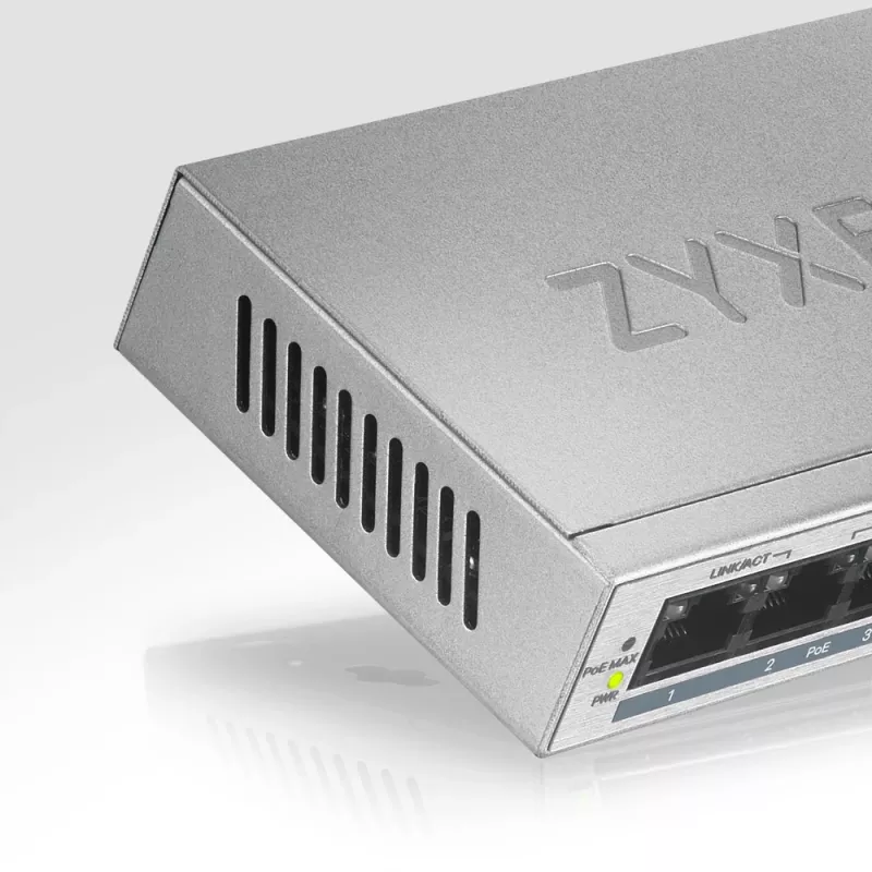 Zyxel GS1005HP Gigabit Ethernet (10/100/1000) non gestito Power over Ethernet (PoE) Argento