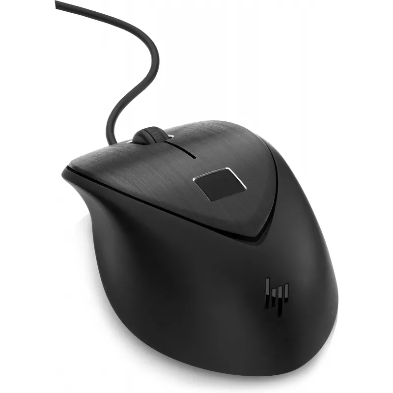 HP Mouse con lettore di impronte USB, ambidestro, USB Type-A, nero