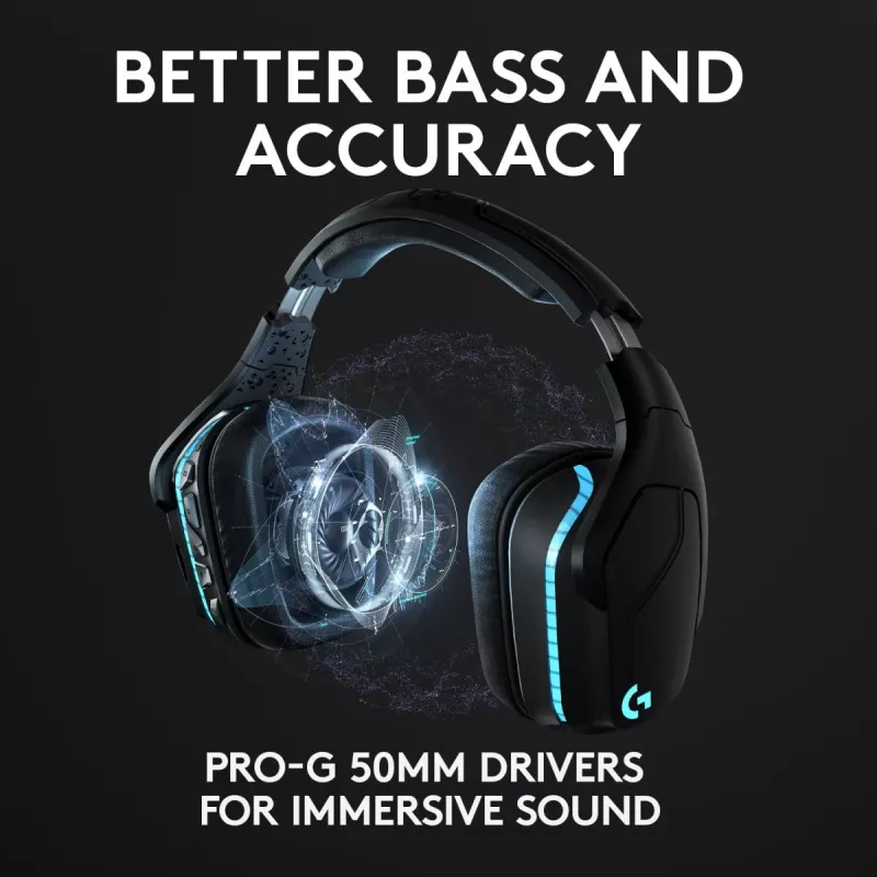LOGITECH G935 Wireless 7.1 Surround Sound Lightsync Headset gaming – 2,4 GHz