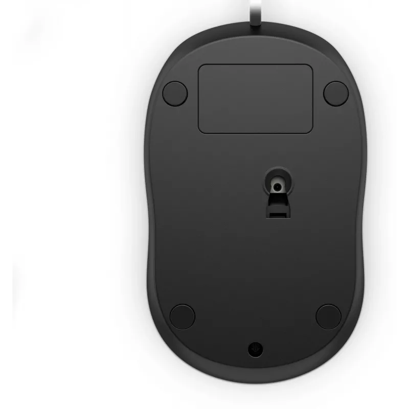 HP Mouse con cavo 1000, ambidestro, USB Type-A, 1200 DPI, nero