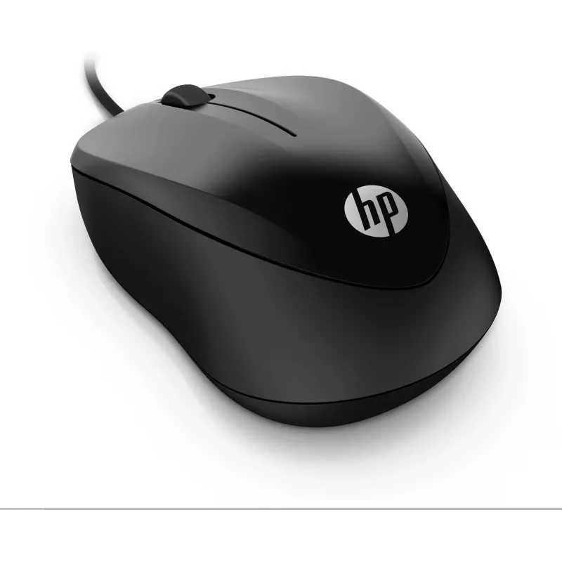HP Mouse con cavo 1000, ambidestro, USB Type-A, 1200 DPI, nero