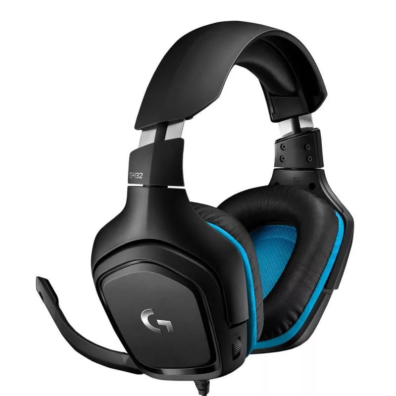 LOGITECH G432 - USB / 3.5mm - Headset gaming - 7.1 Surround - blu