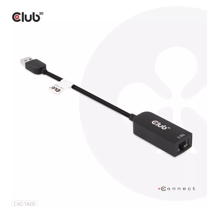 CLUB3D Adattatore USB 3.2 Gen1 Type-A a RJ45 2.5Gbps
