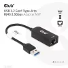 CLUB3D Adattatore USB 3.2 Gen1 Type-A a RJ45 2.5Gbps