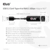 CLUB3D Adattatore USB 3.2 Gen1 Type-A a RJ45 2.5Gbps