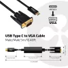 Cavo attivo USB Type-C a VGA M/M CLUB3D CAC-1512 5m