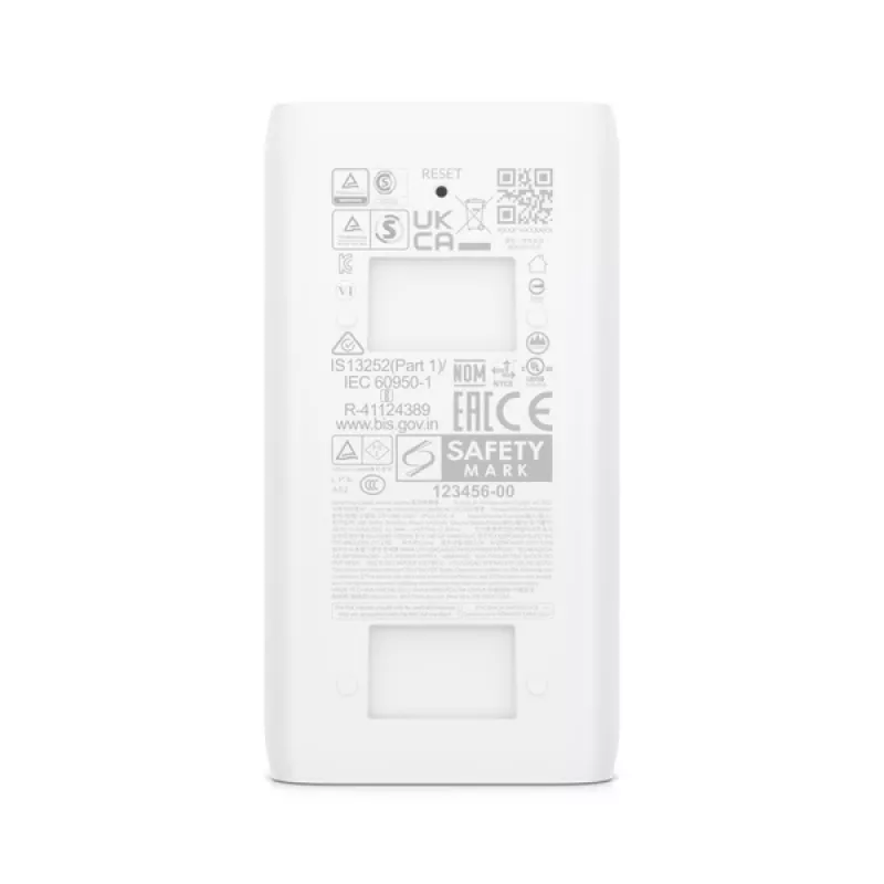 Ubiquiti U-POE-AF iniettore PoE, 802.3af, 48 V, 15 W, Gigabit Ethernet, bianco