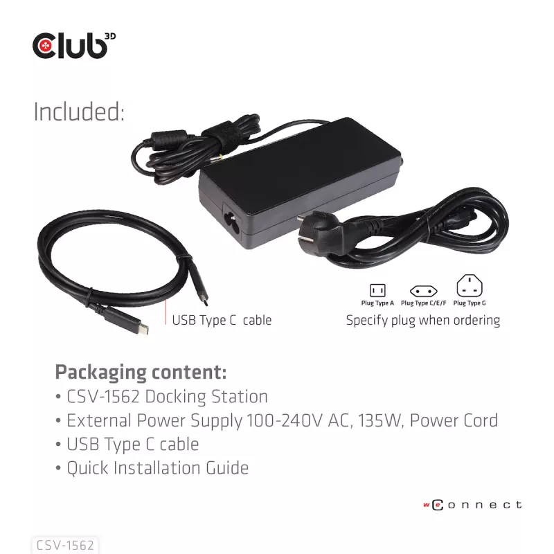 CLUB3D CSV-1562 è una docking station universale di ricarica USB3.2 Gen1 Type-C Triple 4K30Hz e certificata DisplayLink®. La docking station universale di ricarica