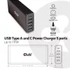 Caricatore CLUB3D USB Type A e C, 5 porte fino a 111 W