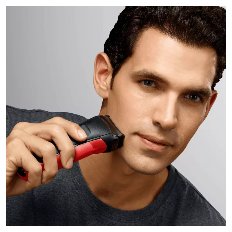 Braun Series 3 300s rasoio a lamina trimmer nero, rosso