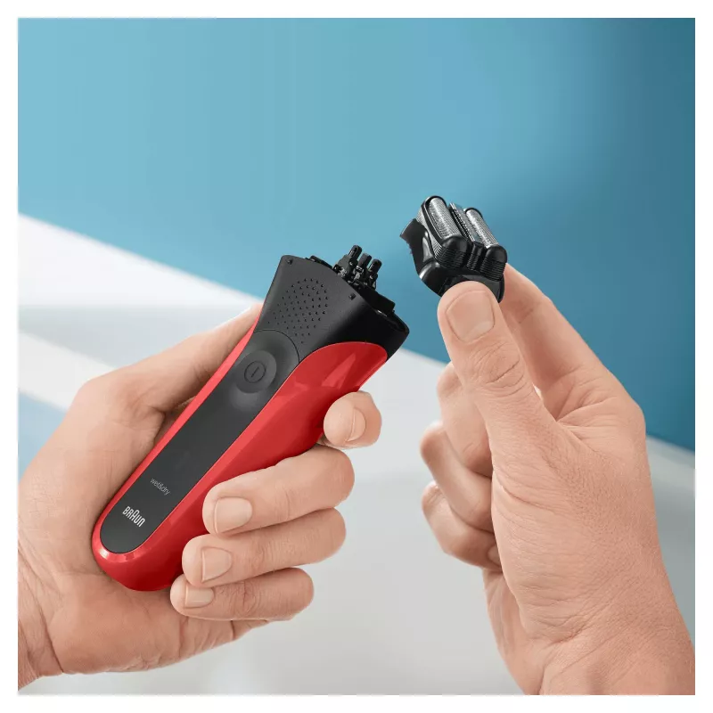 Braun Series 3 300s rasoio a lamina trimmer nero, rosso