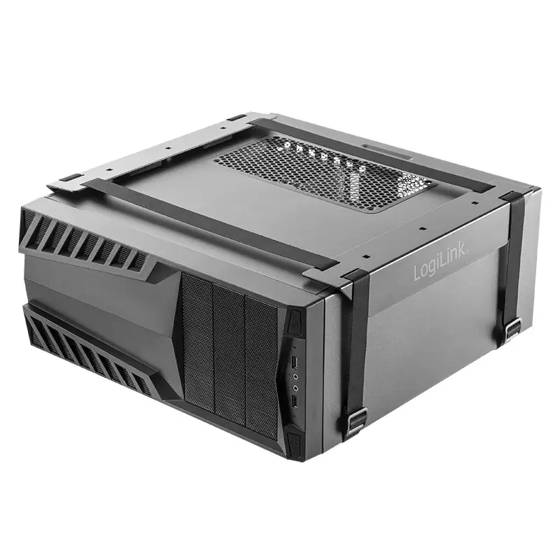 Supporto CPU LOGILINK EO0009 — supporto da scrivania a torre in acciaio regolabile, nero, RoHS