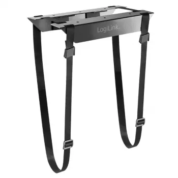 Supporto CPU LOGILINK EO0009 — supporto da scrivania a torre in acciaio regolabile, nero, RoHS
