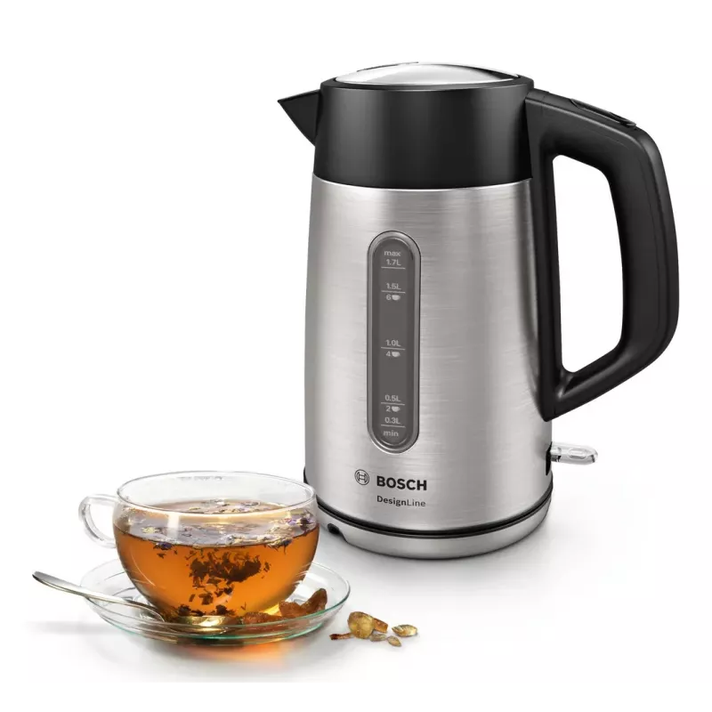 Bosch TWK4P440 bollitore 1,7 L 2400 W nero, acciaio inox