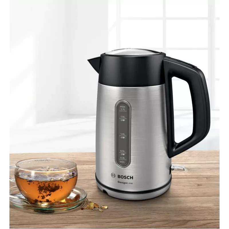 Bosch TWK4P440 bollitore 1,7 L 2400 W nero, acciaio inox