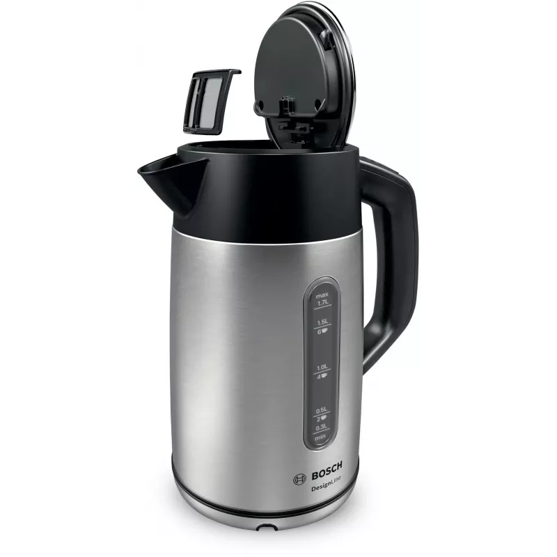 Bosch TWK4P440 bollitore 1,7 L 2400 W nero, acciaio inox