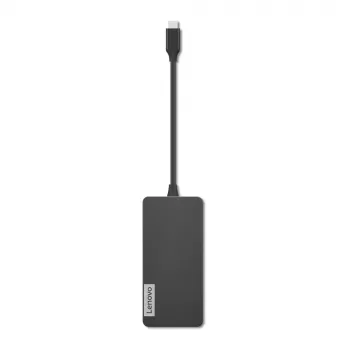Lenovo GX90T77924 docking station — hub USB-C con HDMI 1.4, 2×USB-A 3.2 Gen1, USB‑2.0, lettore di schede microSD, grigio