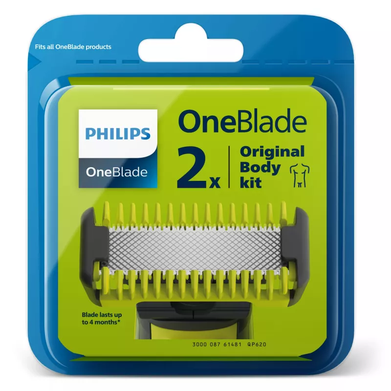 Lama di ricambio Philips Norelco OneBlade QP620/50, nero, confezione da 2