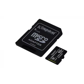 Kingston Technology Canvas Select 64GB microSDXC Plus 100R A1 C10 scheda + ADP