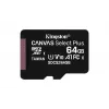 Kingston Technology Canvas Select 64GB microSDXC Plus 100R A1 C10 scheda + ADP