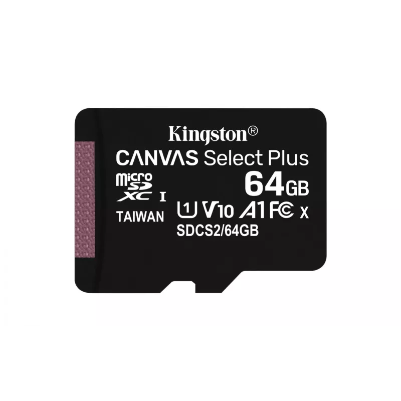 Kingston Technology Canvas Select 64GB microSDXC Plus 100R A1 C10 scheda + ADP