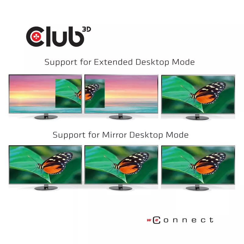 CLUB3D hub USB Type-C 3.2 Gen 1 Multi Stream Transport (MST) DisplayPort 1.4 triplo monitor