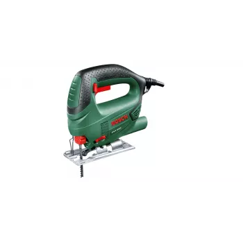 Seghetto alternativo Bosch PST 650 — 500 W, 300 W di potenza erogata, 65 mm di profondità di taglio nel legno, 4 mm nell'acciaio, impugnatura superiore, cambio lama senza attrezzi