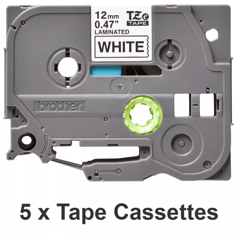 Brother TZE-231M5 nastro per etichettatura nero su bianco