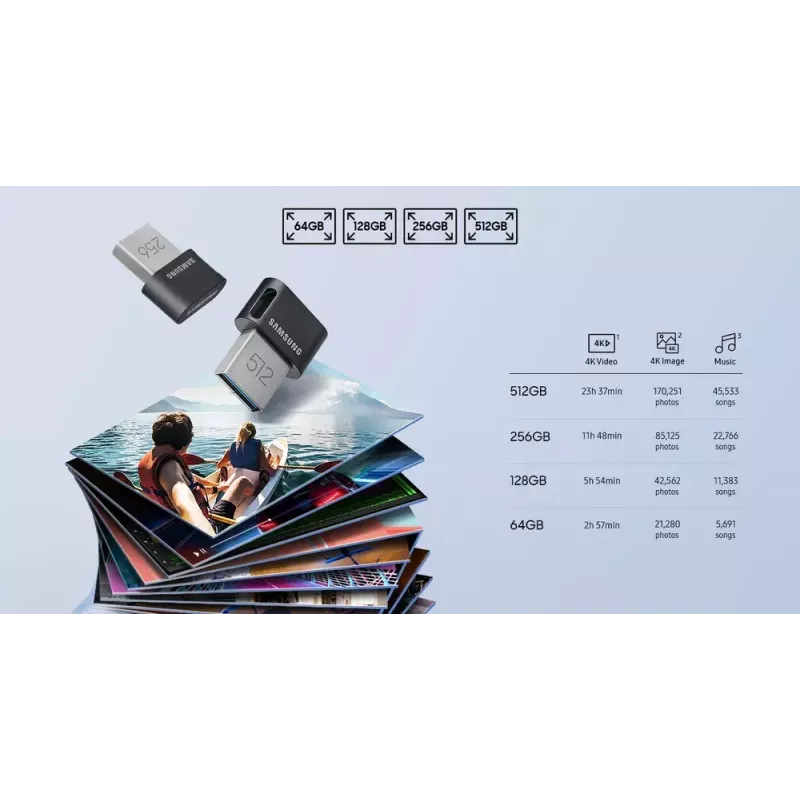 Samsung MUF-64AB chiavetta USB 64 GB USB Type-A 3.2 Gen 1 (3.1 Gen 1) grigio, argento