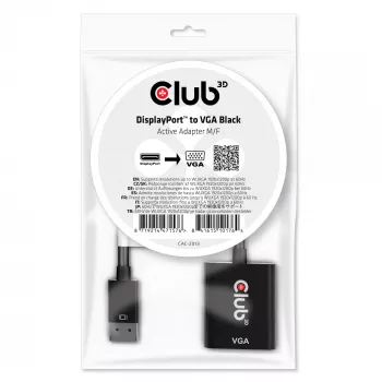 CLUB3D DisplayPort™ a VGA nero adattatore attivo M/F
