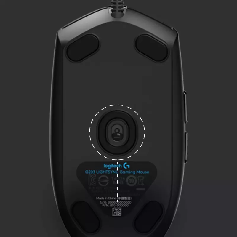 LOGITECH G203 Lightsync mouse gaming USB nero