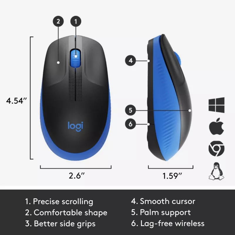 Mouse Logitech M190 wireless USB