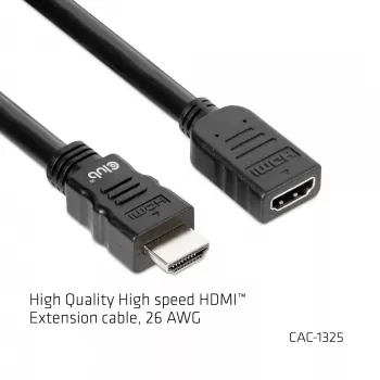 CLUB3D cavo di prolunga High Speed HDMI™ 4K60Hz M/F 5m/16,4ft 26 AWG