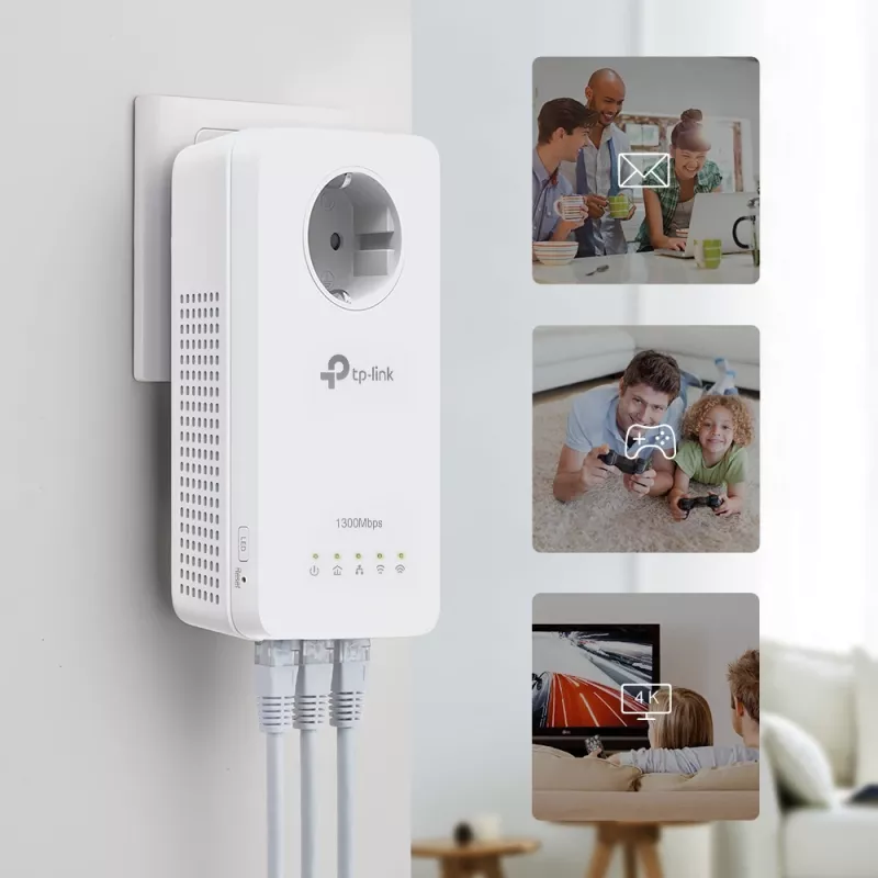 Adattatore di rete PowerLine TP-Link TL-WPA8631P KIT 300 Mbit/s Ethernet LAN Wi-Fi bianco 2 pezzi