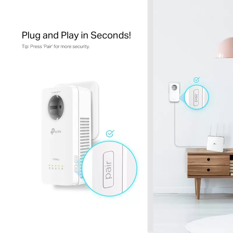 Adattatore di rete PowerLine TP-Link TL-WPA8631P KIT 300 Mbit/s Ethernet LAN Wi-Fi bianco 2 pezzi