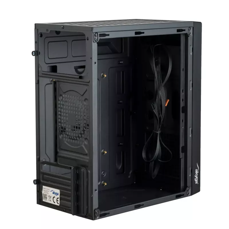 Case PC Micro-ATX Akyga AK36BK, Micro ATX / Flex ATX / Mini ITX, USB 3.0 + USB 2.0, senza alimentatore, nero