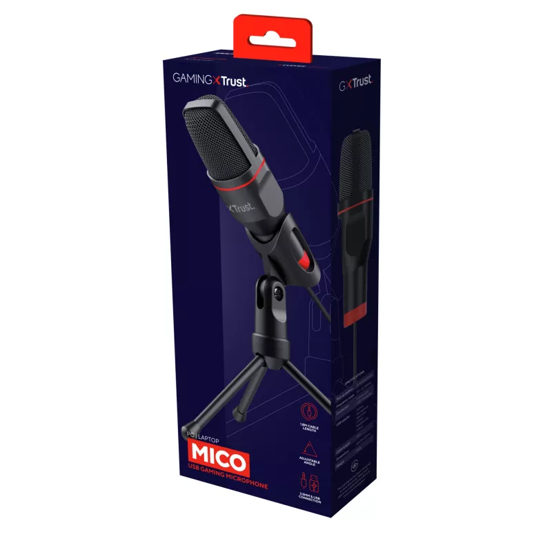 Microfono per PC Trust GXT 212 nero, rosso