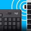 Combo tastiera e mouse wireless Logitech MK295 Silent RF Wireless QWERTY US International nero