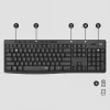 Combo tastiera e mouse wireless Logitech MK295 Silent RF Wireless QWERTY US International nero