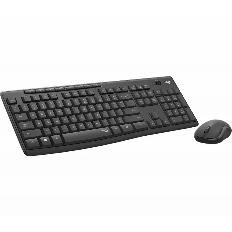 Combo tastiera e mouse wireless Logitech MK295 Silent RF Wireless QWERTY US International nero